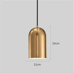 Lampe Suspendue Led Dorée Loft 12Cm Luminaire Doré