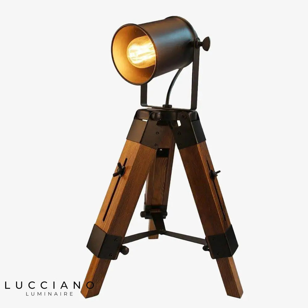 Lampe Tripod Vintage Bois Led Luminaire Chambre