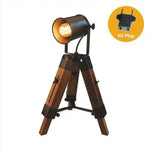 Lampe Tripod Vintage Bois Led Luminaire Chambre