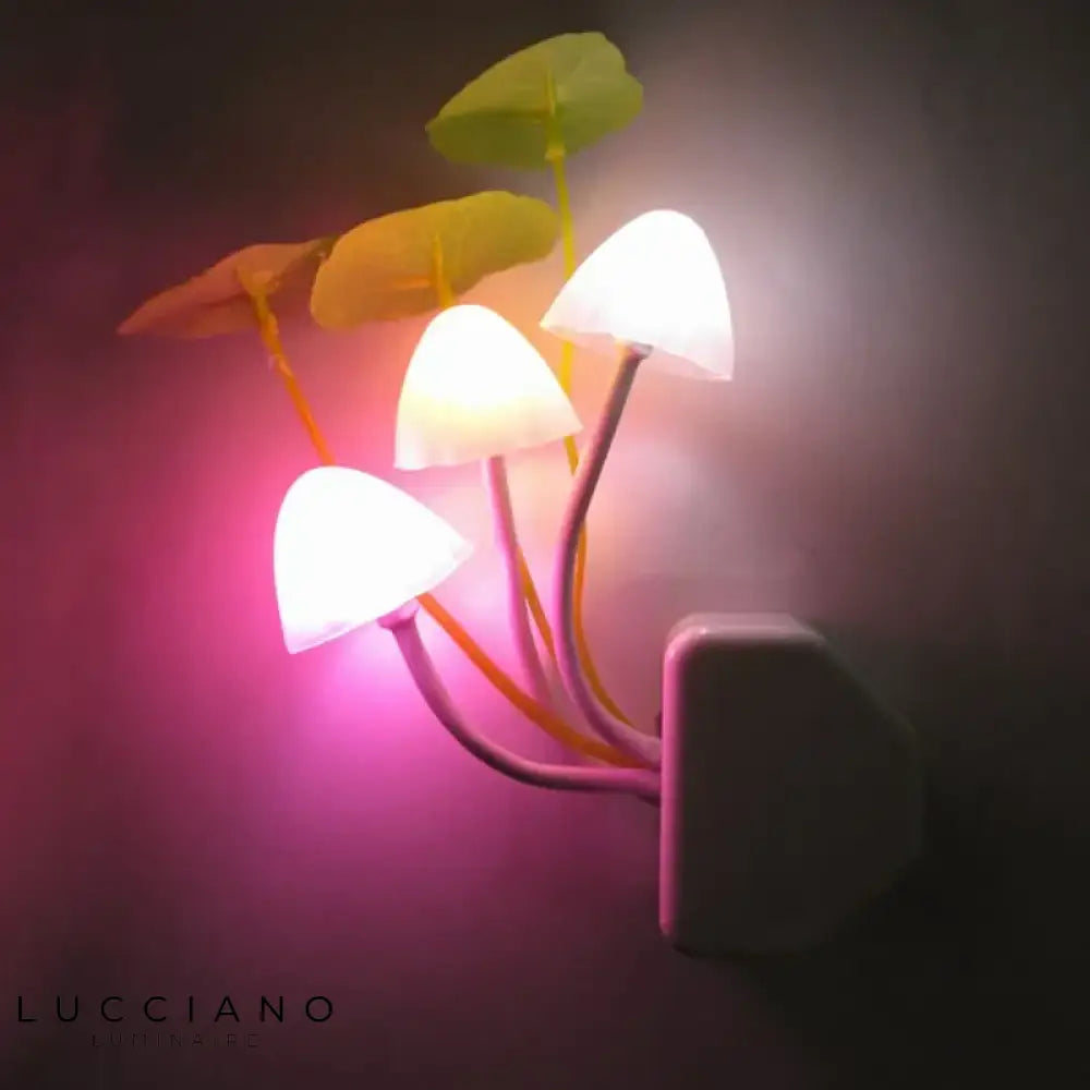 Lampe veilleuse colorée en forme de champignon