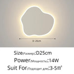 Led Applique Murale Élégante Design Scandinave Minimaliste Style H D25Cm 14W / Blanc Chaud