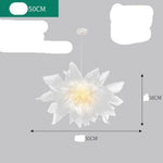 Led Avec Fleur En Tissu Suspendue B / 50 X 38Cm Froide Luminaire Chambre