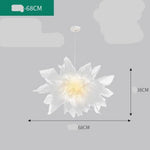 Led Avec Fleur En Tissu Suspendue B / 68 X 38Cm Froide Luminaire Chambre