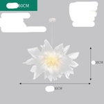 Led Avec Fleur En Tissu Suspendue B / 80 X 38Cm Froide Luminaire Chambre