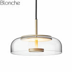 Led Design Suspension Avec Verre Clair Luminaire Chambre