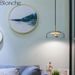 Led Design Suspension Avec Verre Clair Luminaire Chambre