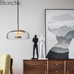 Led Design Suspension Avec Verre Clair Luminaire Chambre