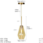 Led Design Suspension Verre Edison Luminaire Chambre