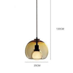 Led En Verre Fumé Suspension Design Marron Luminaire Chambre