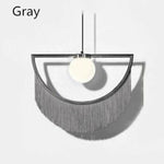 Led Géométrique Avec Pendentif Coloré Gris / 38 X 34Cm Luminaire Chambre