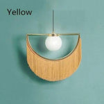 Led Géométrique Avec Pendentif Coloré Jaune / 38 X 34Cm Luminaire Chambre