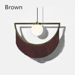 Led Géométrique Avec Pendentif Coloré Marron / 38 X 34Cm Luminaire Chambre