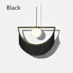 Led Géométrique Avec Pendentif Coloré Noir / 38 X 34Cm Luminaire Chambre