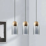 Led Industrielle: Verre Et Bois. Luminaire Cuivre