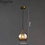 Led Loft Suspension Verre Fumé Ambré - A Luminaire Chambre