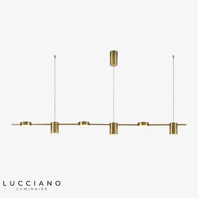 Lustre moderne en métal à spots directionnels LED