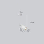 Led Moderne Cylindre Aluminium Diano Blanc / 10Cm Luminaire Doré