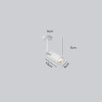 Led Moderne Cylindre Aluminium Diano Blanc / 5Cm Luminaire Doré