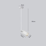 Led Moderne Cylindre Aluminium Diano Blanc / 60Cm Luminaire Doré