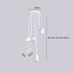 Led Moderne Cylindre Aluminium Diano Blanc / Mixte Luminaire Doré