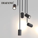 Led Moderne Cylindre Aluminium Diano Luminaire Doré