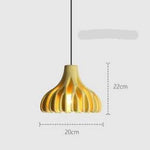 Led Résine Colorée Nordic Suspension Jaune Luminaire Chambre