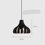 Led Résine Colorée Nordic Suspension Noir Luminaire Chambre