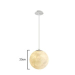 Led Sphère Lunaire Suspension Design 20Cm Luminaire Chambre