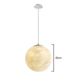 Led Sphère Lunaire Suspension Design 40Cm Luminaire Chambre