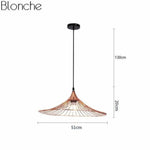 Led Straw Suspension Light Design Large Luminaire Chambre