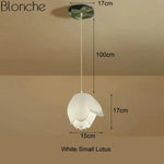 Led Suspension Chinoise Avec Fleurs Lotus 1 Lampe - Blanc Small Luminaire Chambre