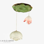 Led Suspension Chinoise Avec Fleurs Lotus Luminaire Chambre