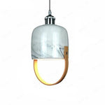 Led Suspension Design Marbre Blanc Loft Luminaire Chambre