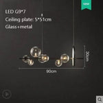 Led Suspension Multisphère En Verre Loft S / Froide Luminaire Chambre