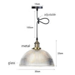 Led Vintage Suspension En Verre Bertha H Luminaire Chambre