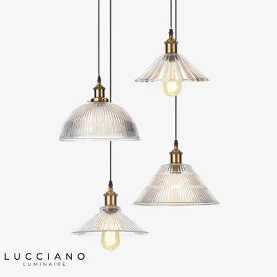 Lámpara colgante vintage LED de vidrio Bertha