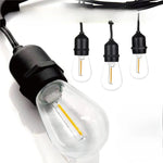 LOT DE CINQ AMPOULES LED EN PLASTIQUE E27 S14 2W BLANC CHAUD