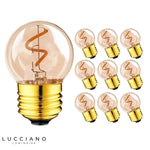 LOT DE DIX AMPOULES LED À FILAMENT GLOBE EN SPIRALE RÉTRO 1W G40 E27 220V