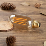 LOT DE QUINZE AMPOULES LED EN VERRE TEINTÉ DORÉES À FILAMENT T45 4W E27