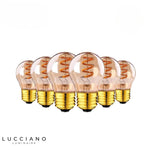 LOT DE SIX AMPOULES À FILAMENT SPIRALE LED EDISON G45 E27 3W 220V