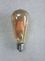 Lot de six ampoules LED dorées à filament Edison E27