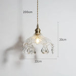 Louvre Vintage Verre Abat-Jour Suspension Luminaire Chambre