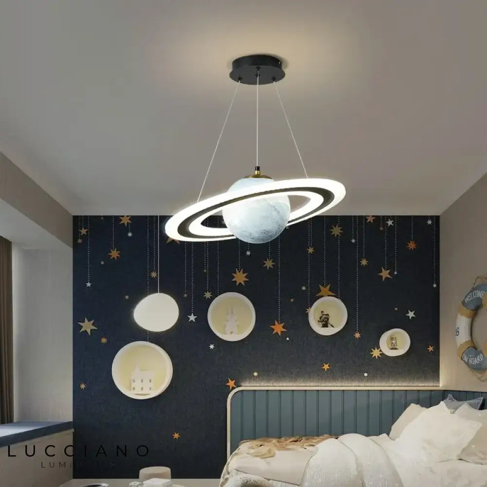 Luminaire chambre bébé garçon boule bleu