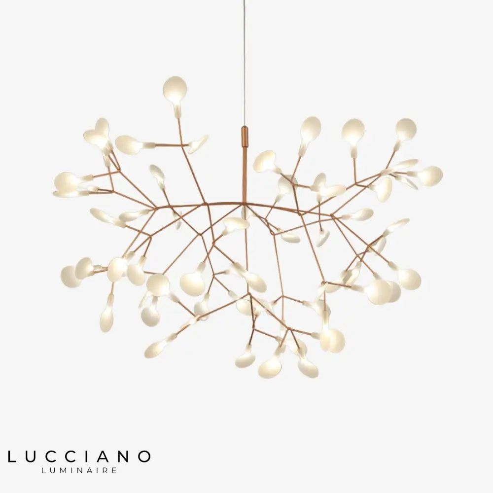Luminaire Led Arbre Doré Moderne Cuivré - 63 Leds / Chaude Chambre