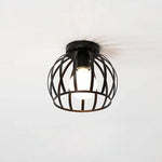 Luminaire Led Cage Ronde Noire Applique Murale Chambre