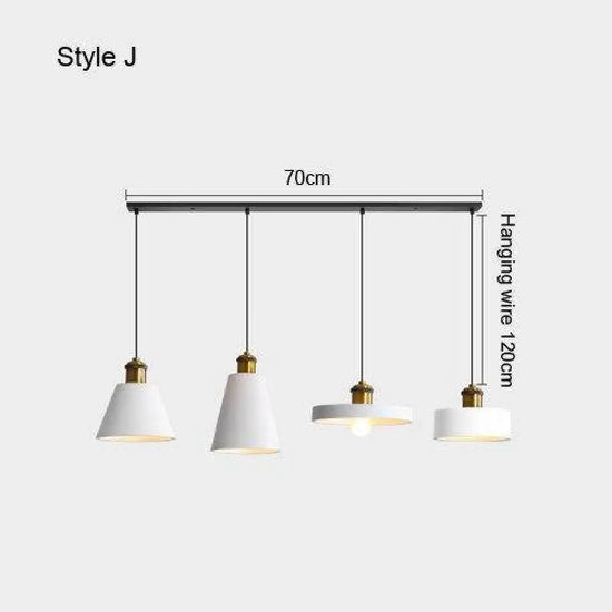 Luminaire Led Suspendu Métal Minimaliste J Doré