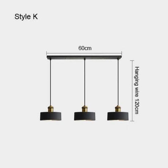 Luminaire Led Suspendu Métal Minimaliste K Doré