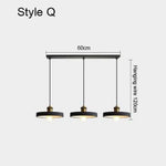 Luminaire Led Suspendu Métal Minimaliste Q Doré