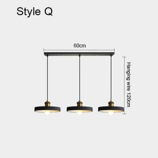 Luminaire Led Suspendu Métal Minimaliste Q Doré