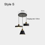 Luminaire Led Suspendu Métal Minimaliste S Doré